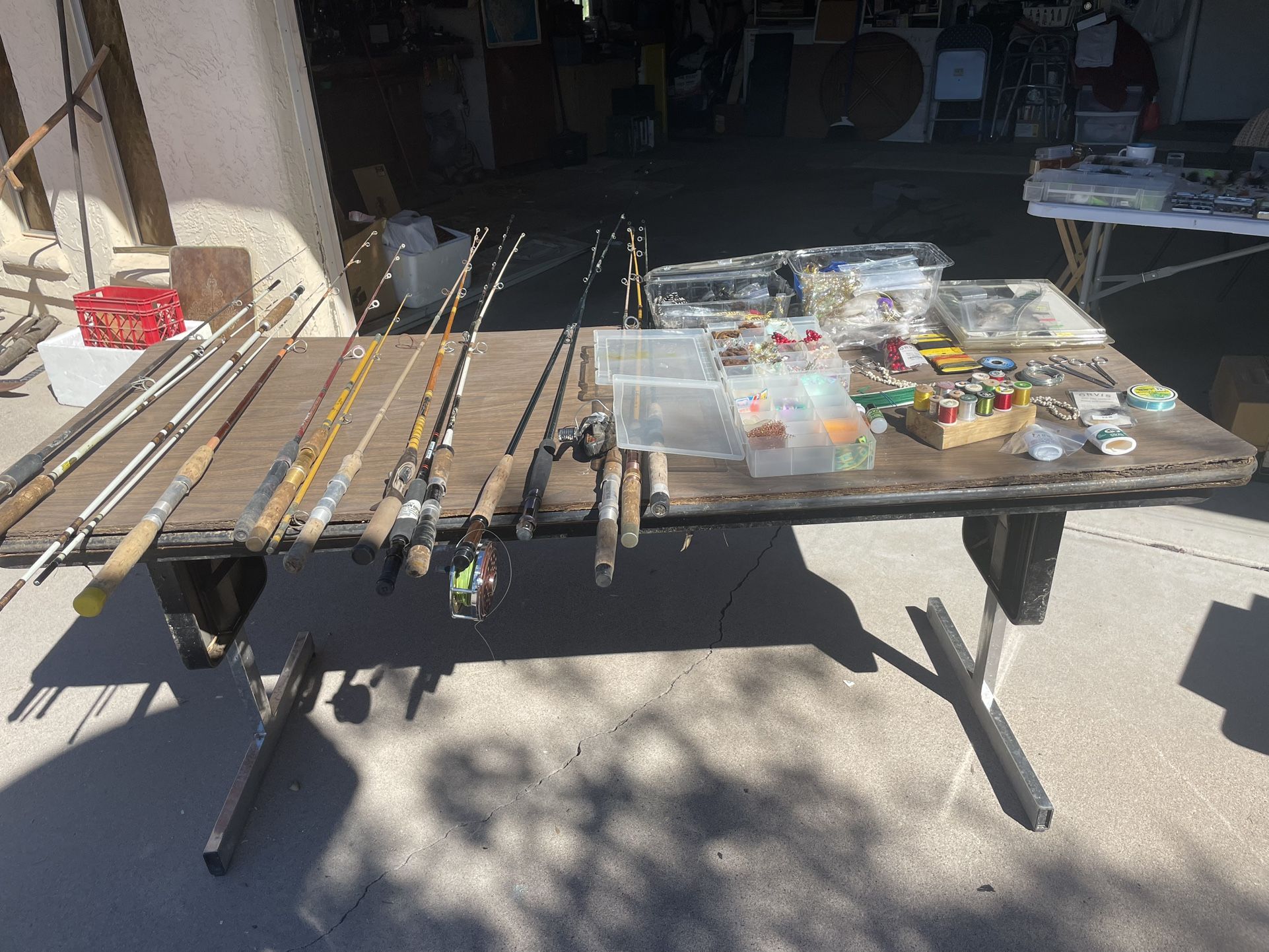 Fly Tie Fishing Materials And Fly Rods