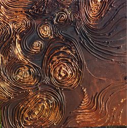 Abstract Textured Metallic Swirl Wall Art 20in x 20in