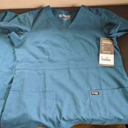 Bahama Teal Scrubs (2 Tops, 1 Pant)