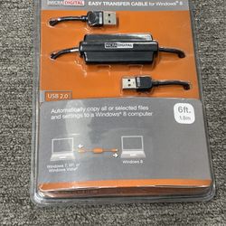 Microdigital Windows 8 Easy Transfer Cable -6ft