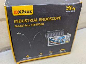 50FT Dual Lens Industrial Endoscope Inspection Camera Sewer Pipe Camera
