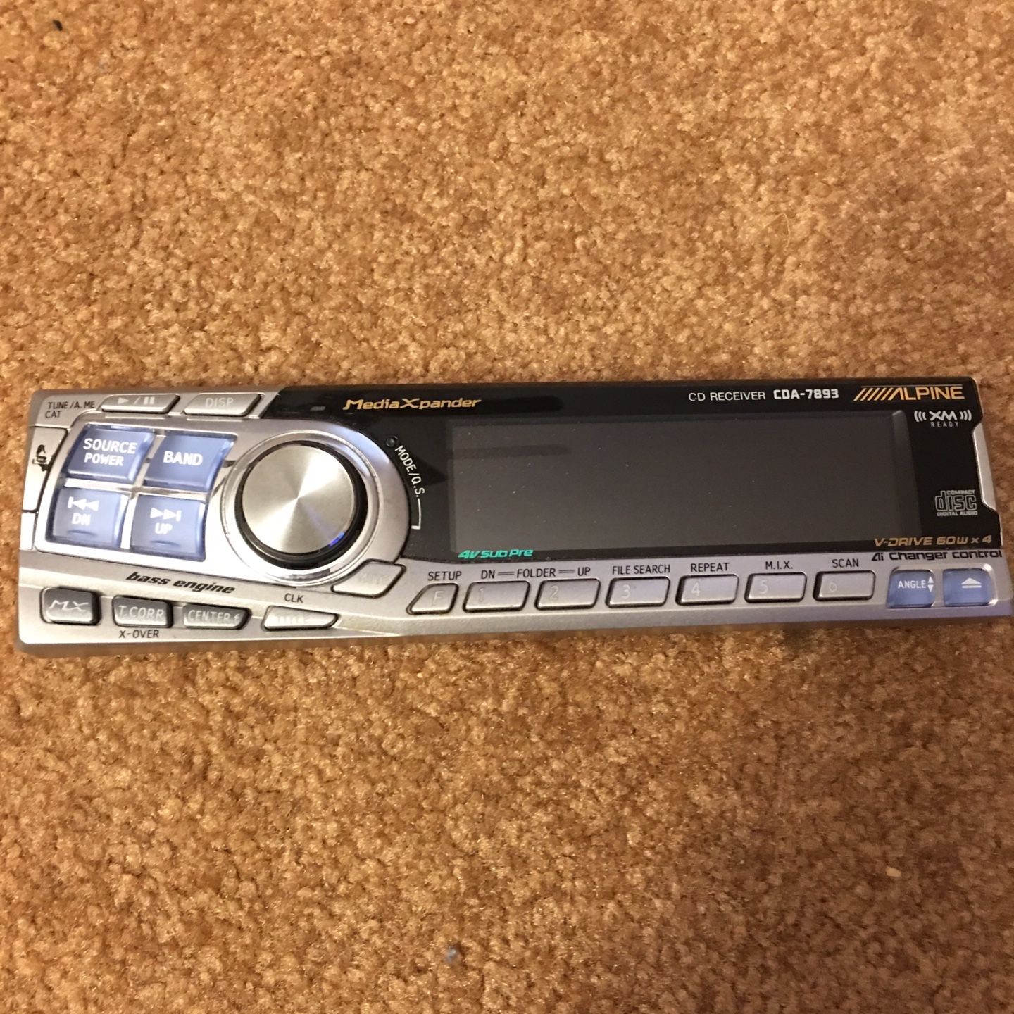 Alpine Car Stereo Face Plate ( No Radio)