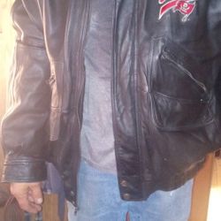 Extra Large Genuine Leather Buccaneer Jacket Vin