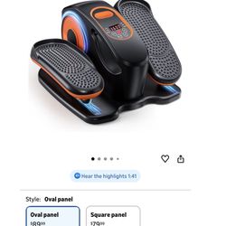 Under Desk Elliptical Exercise Machine, Ellipse Leg Exerciser as Seen on TV with Remote, 15 Adjustable Speed, Portable Leg Exerciser While Sitting for