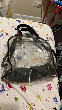 Clear Transparent Backpack with Black Trim