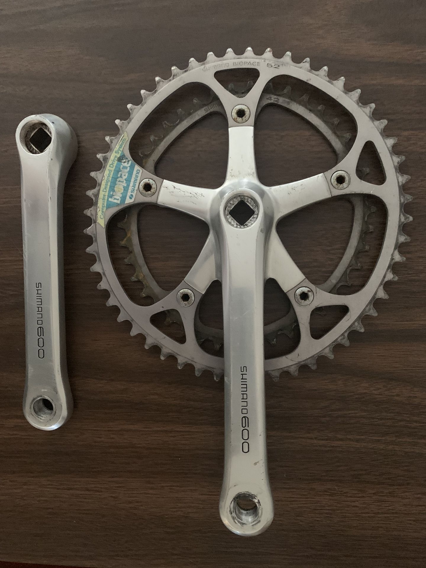 vintage shimano crankset