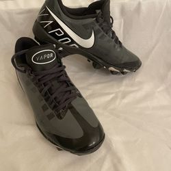 Nike Vapor Edge Shark Football Cleats Black White Grey Sz 7