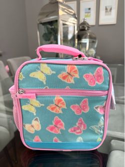 Pottery Barn Kids Mackenzie Glitter Butterfly Lunch Box - NWT