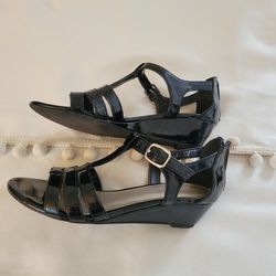 Black Sandals Laura Scott Size 6