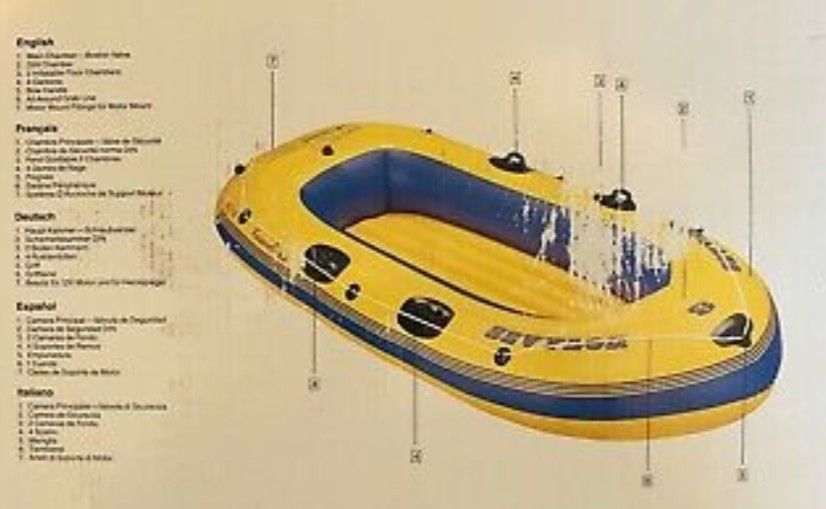 Sevylor 4 Persons Inflatable Round Boat KK85, 9'-1"