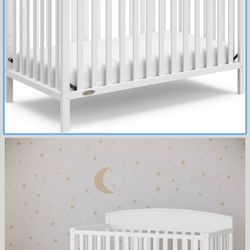 Graco Benton 5-in-1 Convertible Crib – GREENGUARD Gold Certified, Converts from Baby Crib to Toddler Bed, Daybed and Full-Size Bed, Fits Standard Full