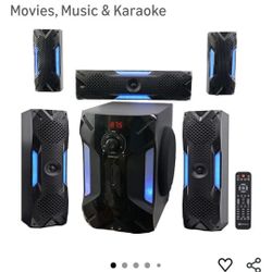 One thousand watt five speaker system