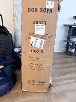 Brand New Grey “Cloud” Couch (Corner Piece + Ottoman Only)