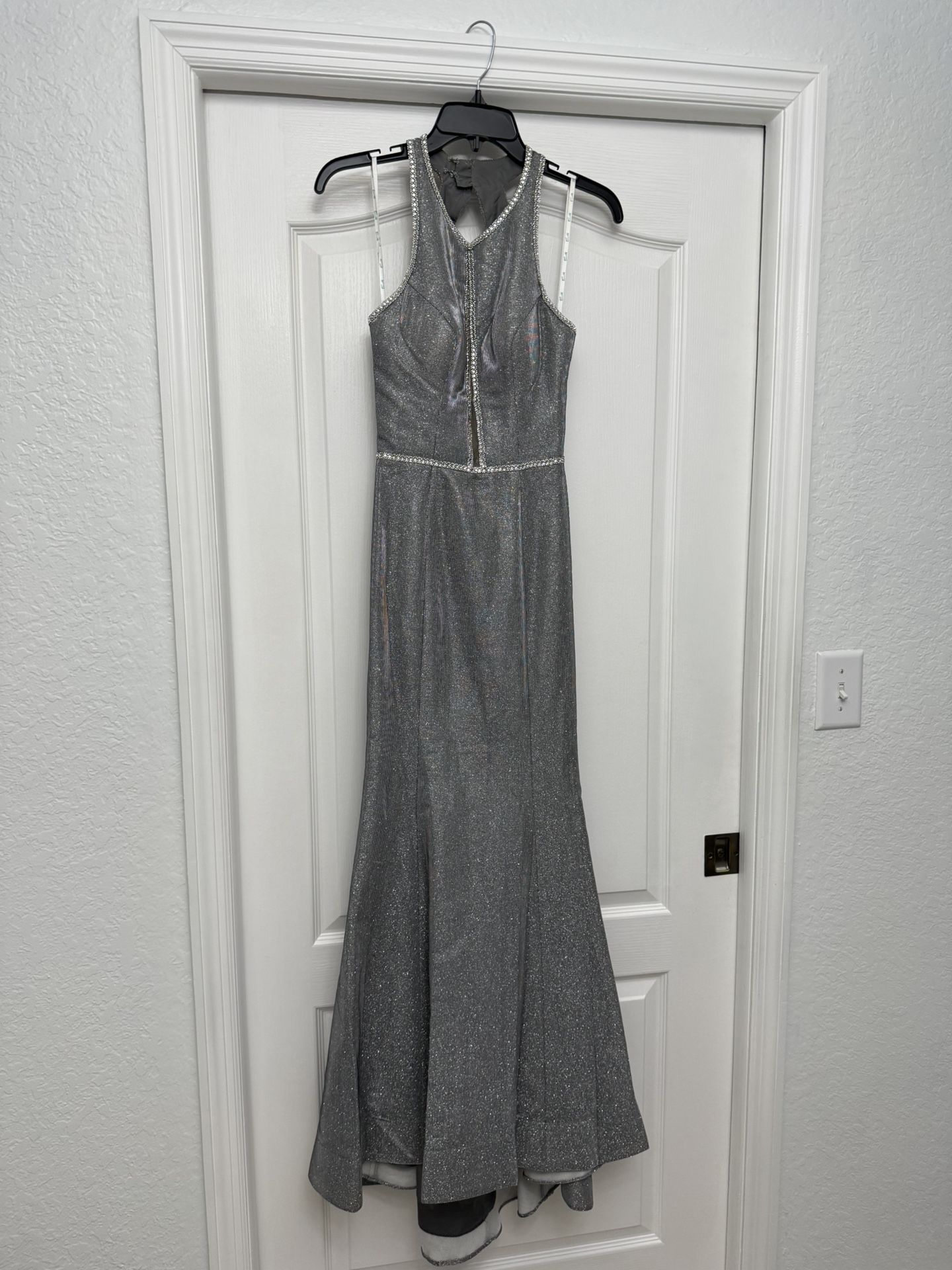 Camille La Vie - Silver Sequin Formal Dress - Size XS