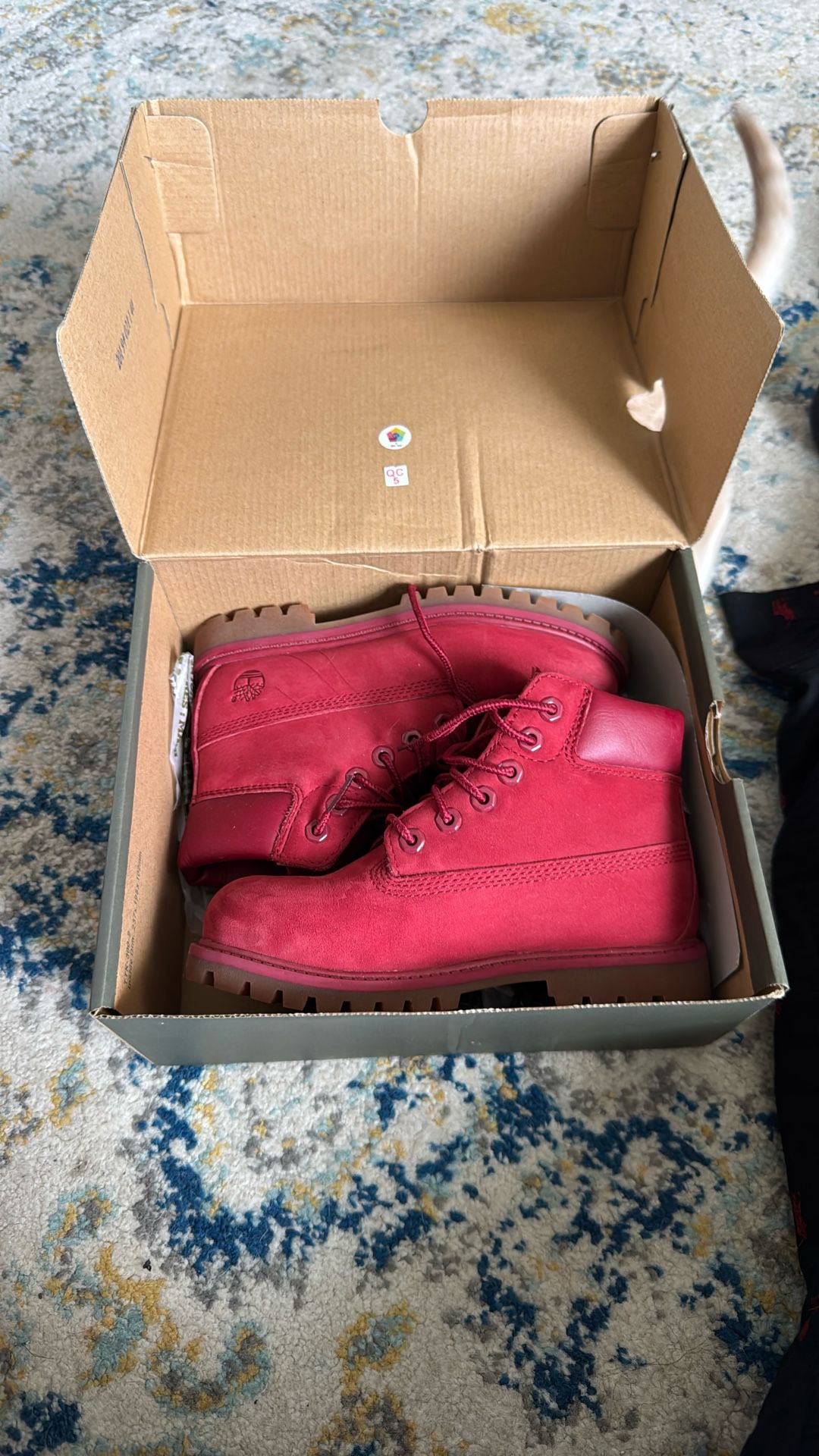 Premium Timberlands Red Waterproof Boot