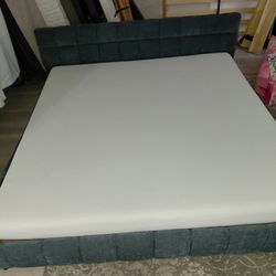 Green Velvet Eastern King Bed