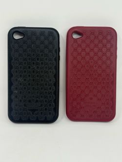 2 Authentic  Gucci Vintage iPhone 4  GG monogram pattern mobile phone cases