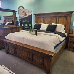 4-PC King Bedroom Set / Solid Wood/ Made In Mexico