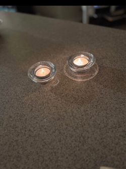 Glass candle holders