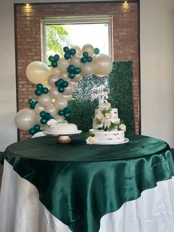 Emerald Green Table Linens