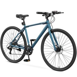 EOYOBIKE 700C Aluminum Frame Hybrid Bike - Step-Over Style for Adults in M & L.