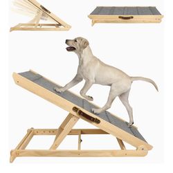 Adjustable Dog Ramp, for dogs and cats, adjustable from 14” to 26” with Paw Traction Mat