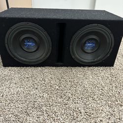 2 10” Subwoofers With Box
