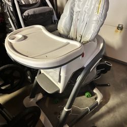 High chair With Wheels, Includes Booster