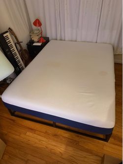 Free Mattress + metal bed frame (pickup only)