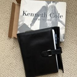 Vintage Like New Kenneth Cole Leather Planner, In Original Box