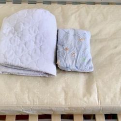 BUNDLE Baby Toodler Sealy Crib  Matress with Protection & Fitted Sheet