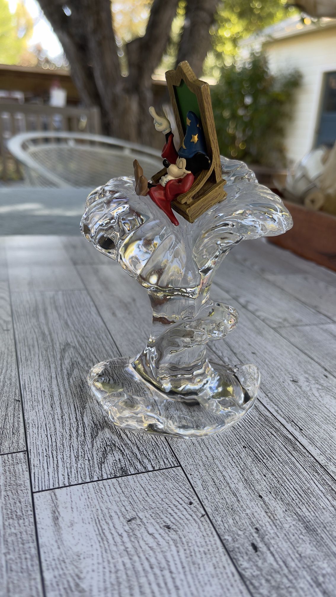 Disney Fantasia Sorcerer Mickey Magical Dream Franklin Mint Crystal Figurine