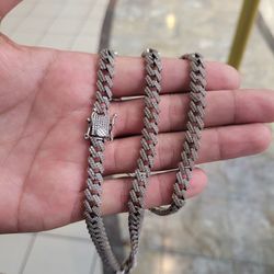 Silver Cuban Chain [20 Inch] Cz