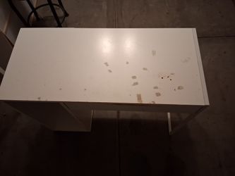 White Desk with Storage Shelves