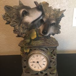 Wolf Mantle Clock