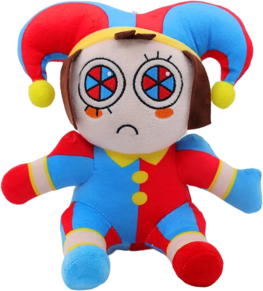 BEGA TOYS Digital Circus Plush - 10" Pomni The Amazing Circus Plush - Clown Poppy Plushies Set - Cartoon Plushy for Fans and Kids (10" Pomni)