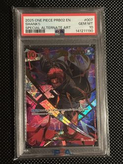 One Piece Shanks Prb-02 Sp Psa 10 