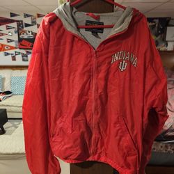 University Of Indiana Windbreaker Jacket Size XL Mens 