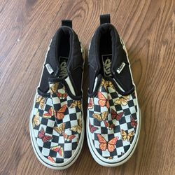 Butterfly Checkered Vans Size 13c
