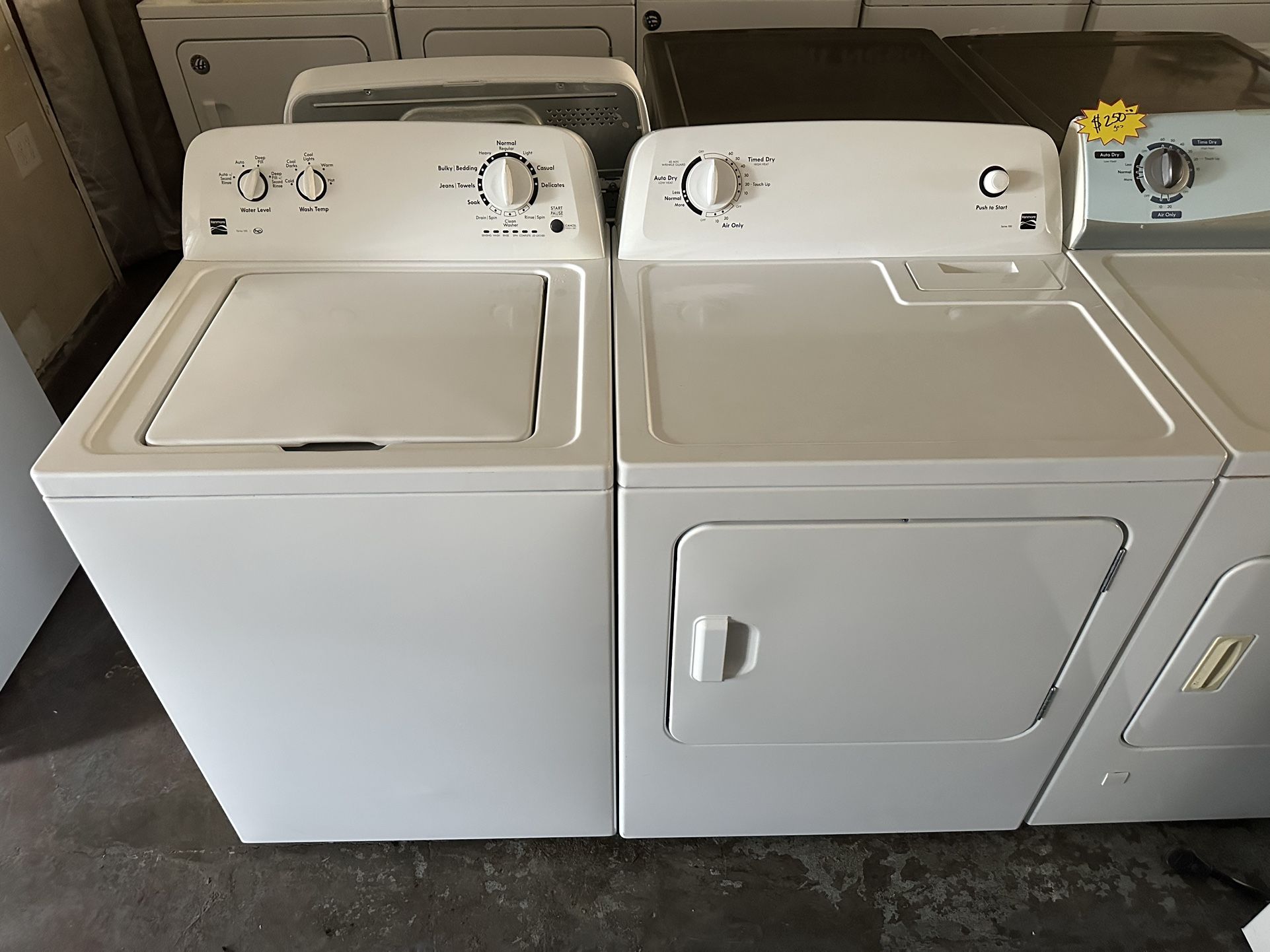 Single Large Capacity Kenmore Washer And ELECTRIC (220v) Dryer Set 120 Day Warranty Free Same day Delivery And Installation 