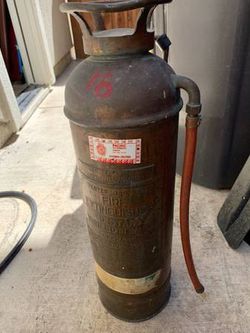 Antique Brass Fire Extinguisher