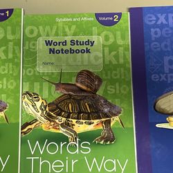 Savvas Words Their Way Classroom Word Study Notebook Volume 1 and 2. Three books in bundle