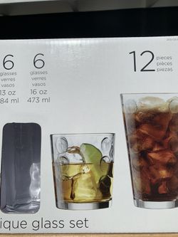 Set de 12ps de vasos de cristal