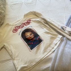 Chucky Long Sleeve Shirt Halloween Shirt Xl 