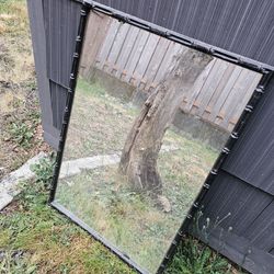 Large Mirror With Black Trim