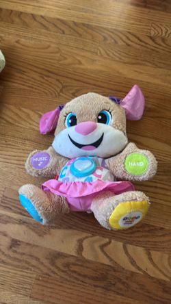 Fisher-Price Laugh & Learn Sis Smart Stages Puppy Plush w/ Music Buttons