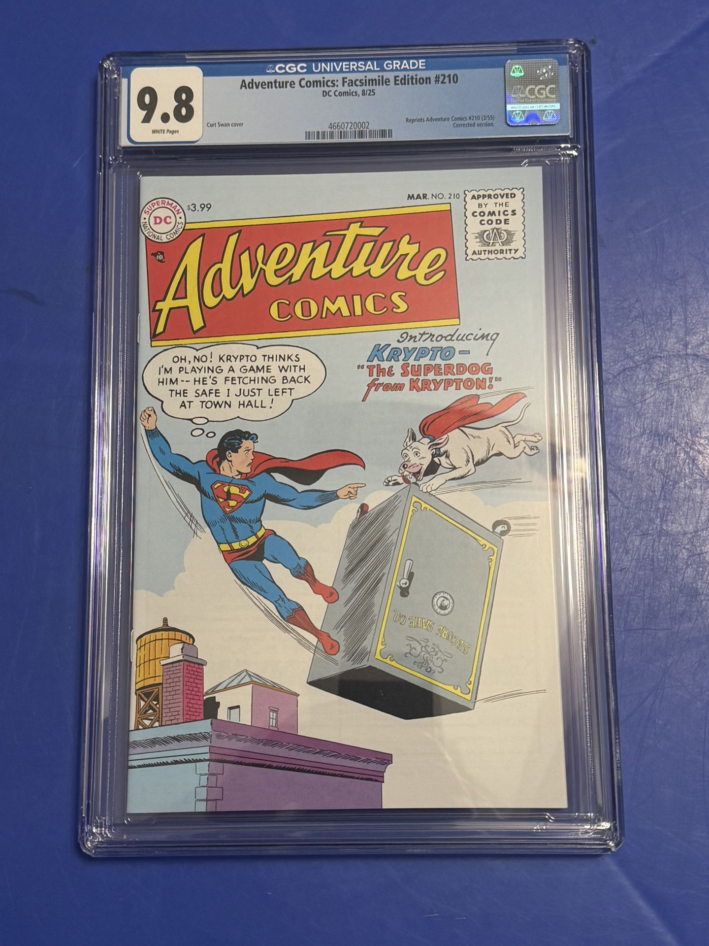 Adventure Comics #210 CGC 9.8 1st APPEARANCE Krypto Facsimile Reprint Superman