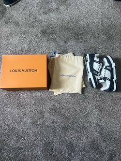 BLACK AND WHITE LOUIS VUITTON SHOES