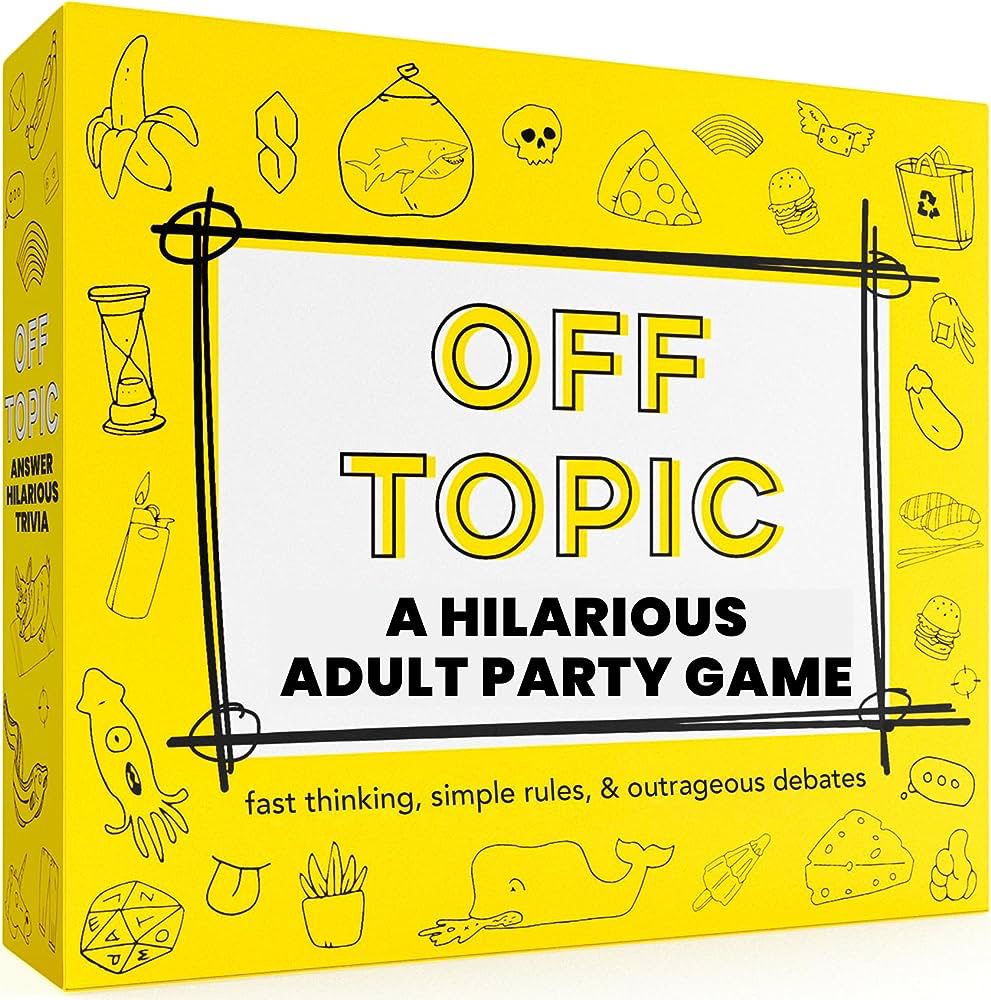 OFF TOPIC Party Game for Adults - Fun Adult Board Games for Groups of 2-8 Players - Hilarious Game Night Card Game for Friends, Family & More