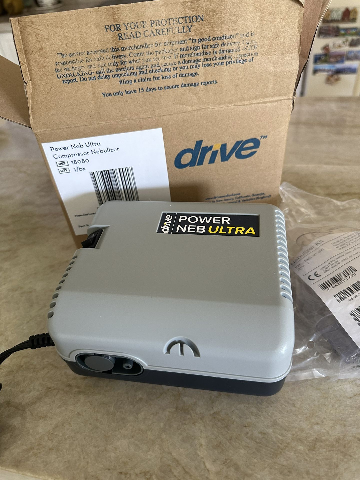 Drive Power Nebulizer Machine plus replacement kit.